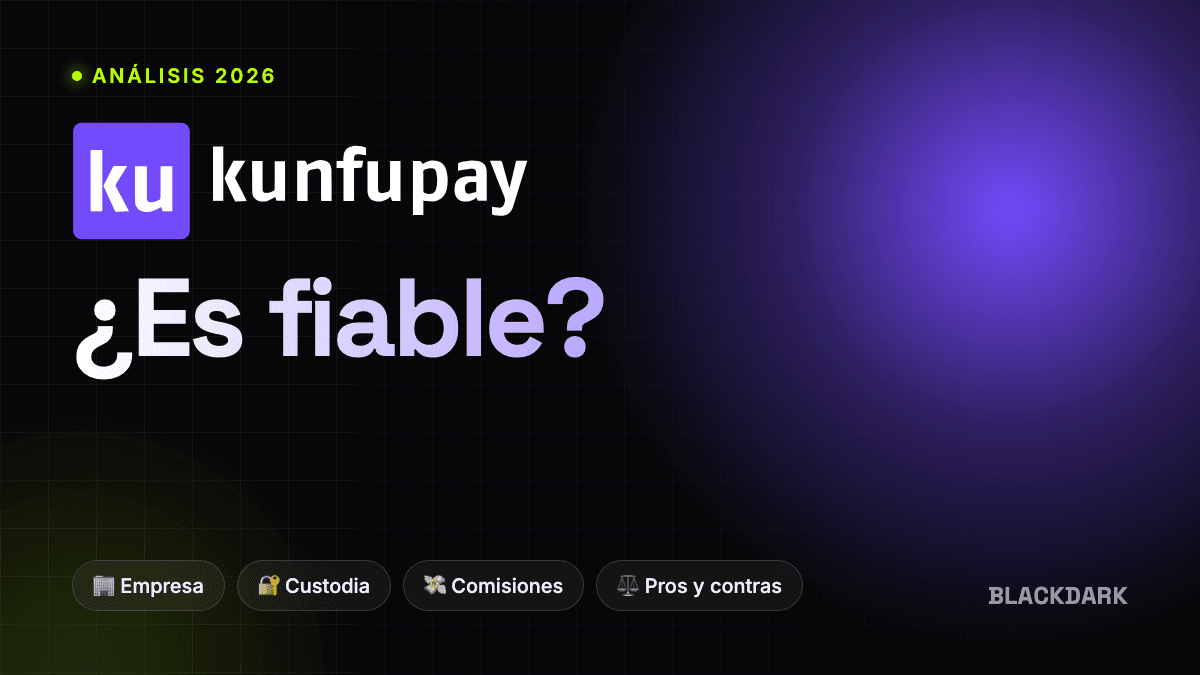 Logo de Kunfupay junto a la pregunta ¿Es fiable?, portada del análisis de Blackdark