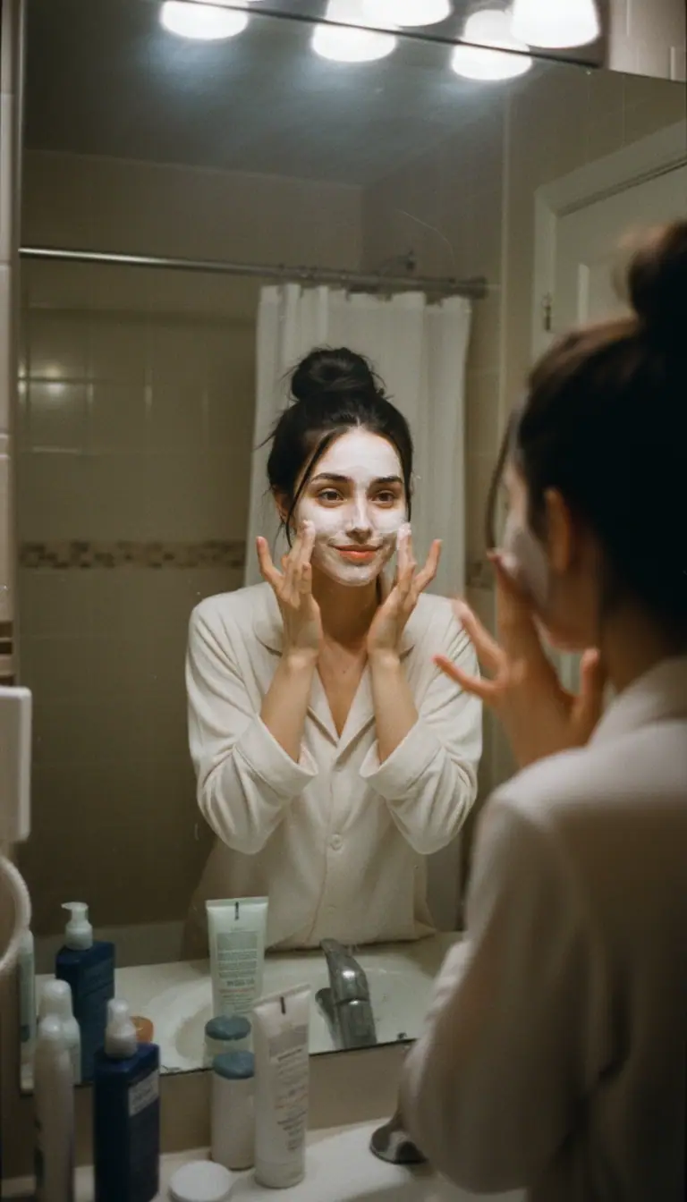 Mascarilla facial blanca