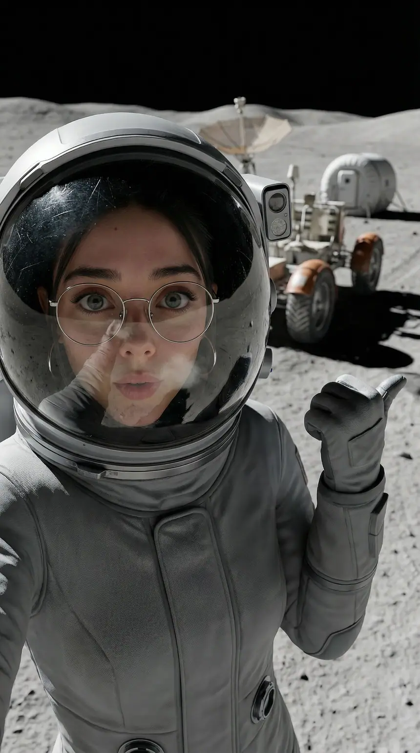 Selfie en la luna