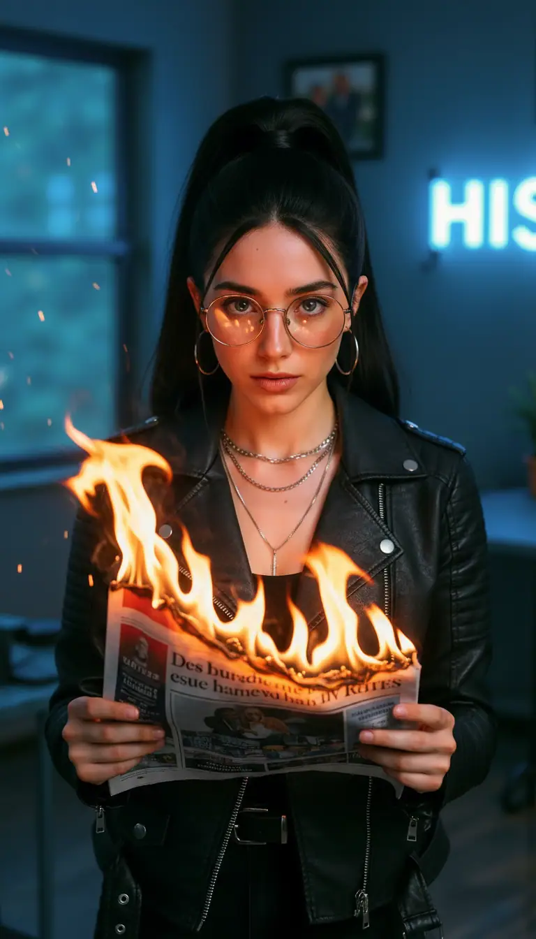 Periódico ardiendo