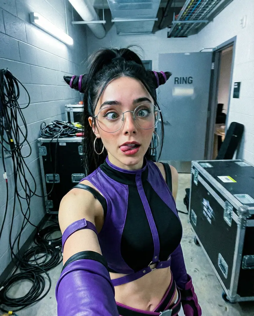 Juri en pasillo backstage